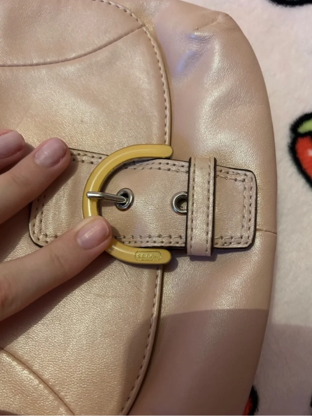COACH pale pink leather soho crossbody!